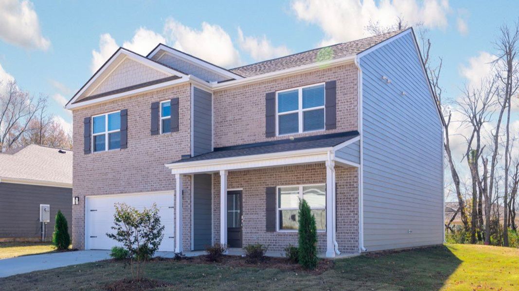 Front exterior of a new home in Fairview Hills, Cleveland, TN, highlighting curb appeal (Image 17).