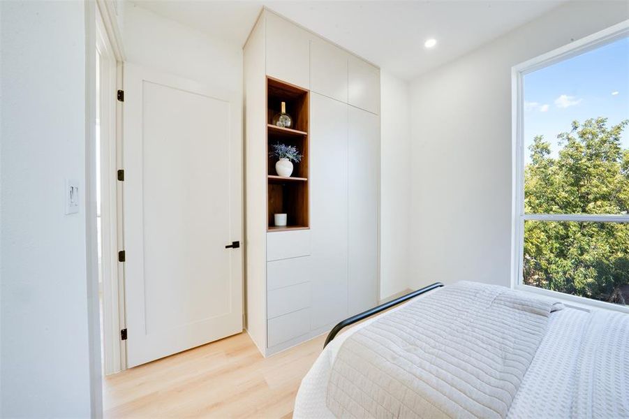 Bedroom featuring light hardwood / wood-style flooring