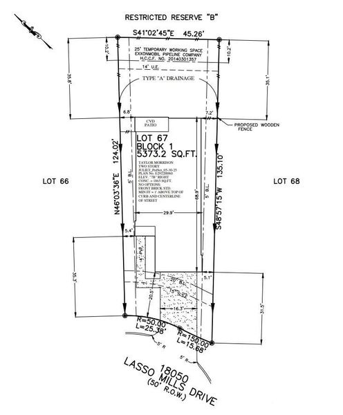 18050 Lasso Mills Drive Plot Plan