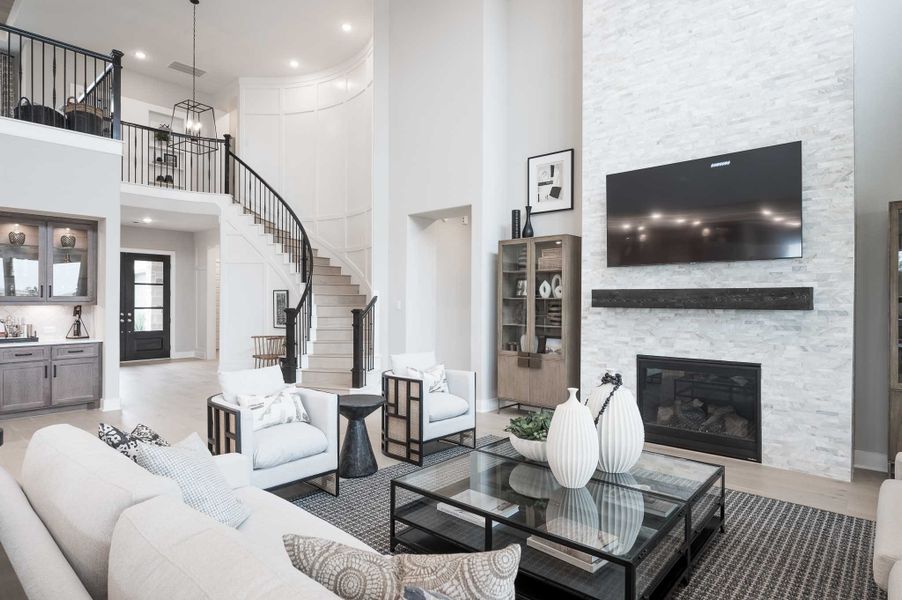 Representative furnished interior of a home built from the Milan by Tri Pointe Homes in Dunham Pointe, Cypress (Image 59).