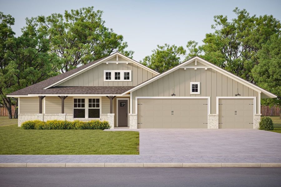 Representative exterior photo of a completed home built from the The Meadowlark by RED GABLE HOMES in The Gables At Tioga, Tioga, TX (Image 4).