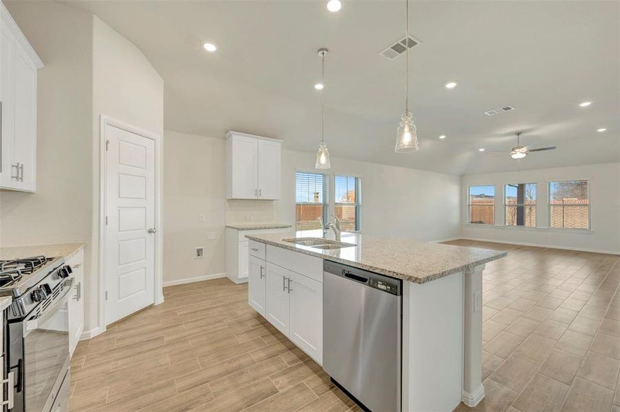 Furnished interior view inside a new home in The Preserve, Justin (Image 5).