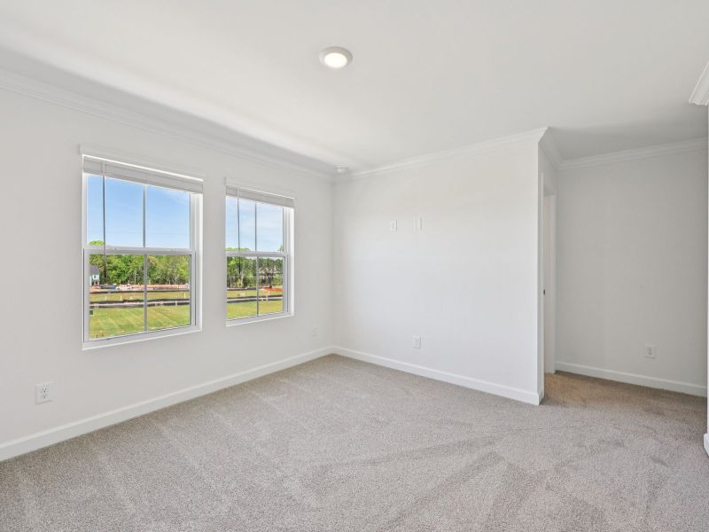 Spacious, unfurnished interior of a new home in Meadows at Wilson Farms - The Heights Series, Fort Mill (Image 13). Spacious, unfurnished interior of a new home in Meadows at Wilson Farms - The Heights Series, Fort Mill (Image 13).
