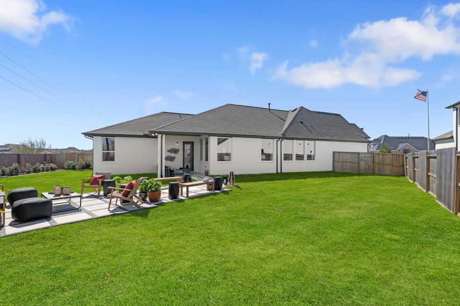 Exterior details and patio area of a home in Sienna, Missouri City (Image 3). Exterior details and patio area of a home in Sienna, Missouri City (Image 3).