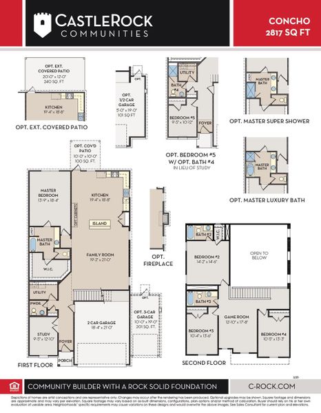 2D floor plan layout of this home in Brush Creek, Fairview, TN (Image 1).