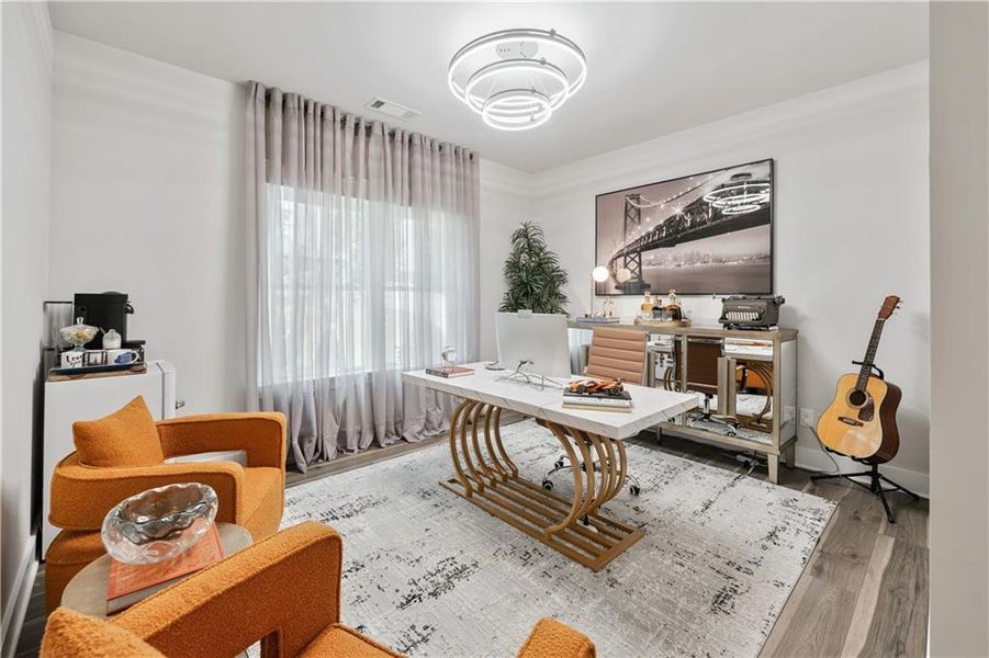 Furnished interior view inside a new home in Springside Reserve, Powder Springs (Image 5). Furnished interior view inside a new home in Springside Reserve, Powder Springs (Image 5).
