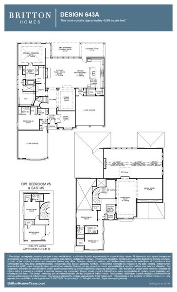 2D floor plan layout for the 643A by Britton Homes in Star Trail, Prosper, TX (Image 3). 2D floor plan layout for the 643A by Britton Homes in Star Trail, Prosper, TX (Image 3).