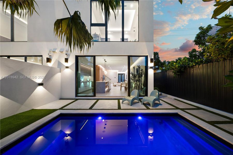 Exterior details and patio area of a home in , Miami (Image 30). Exterior details and patio area of a home in , Miami (Image 30).