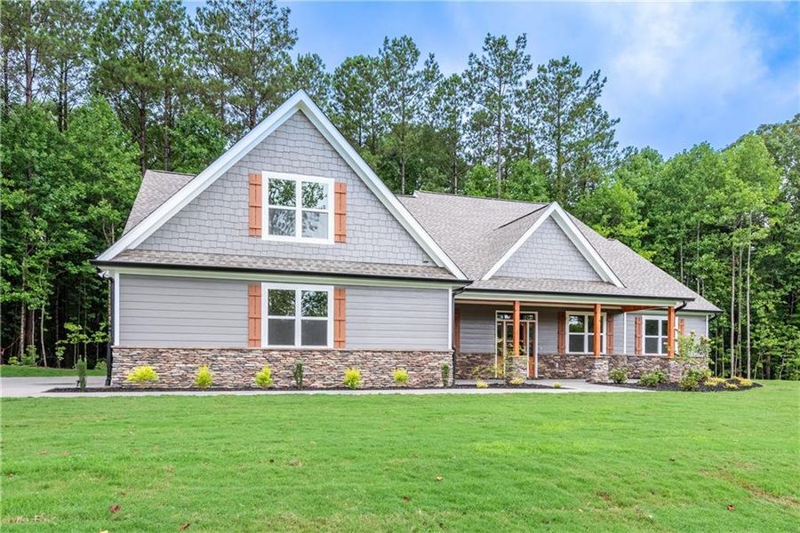 Front exterior of a new home in , Jasper, GA, highlighting curb appeal (Image 2). Front exterior of a new home in , Jasper, GA, highlighting curb appeal (Image 2).
