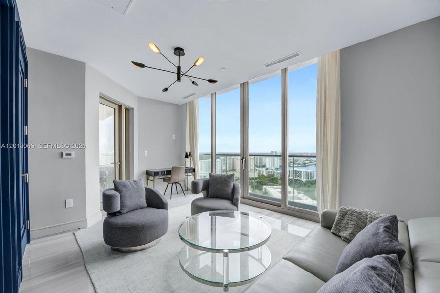 Furnished interior view inside a new home in The Estates at Acqualina, Sunny Isles Beach (Image 15). Furnished interior view inside a new home in The Estates at Acqualina, Sunny Isles Beach (Image 15).