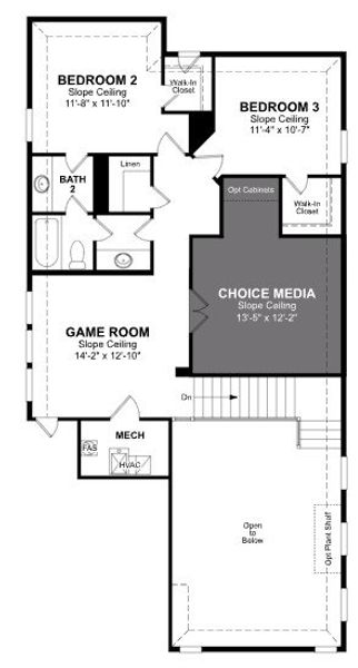 2D floor plan layout of this home in Treeline, Justin, TX (Image 3).