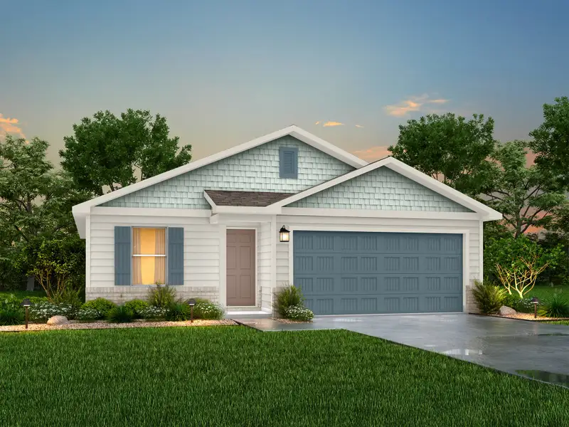 Representative exterior photo of a completed home built from the Washington by National HomeCorp in The Quarry, Cuero, TX (Image 2). Representative exterior photo of a completed home built from the Washington by National HomeCorp in The Quarry, Cuero, TX (Image 2).