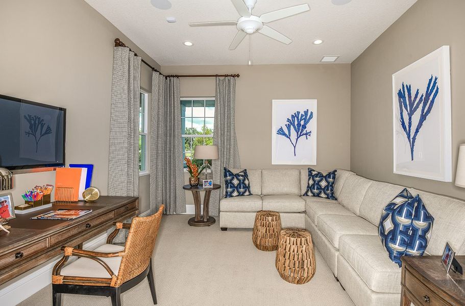 Representative furnished interior of a home built from the Bright Meadow 2 by Neal Communities in Canoe Creek, Parrish (Image 11).