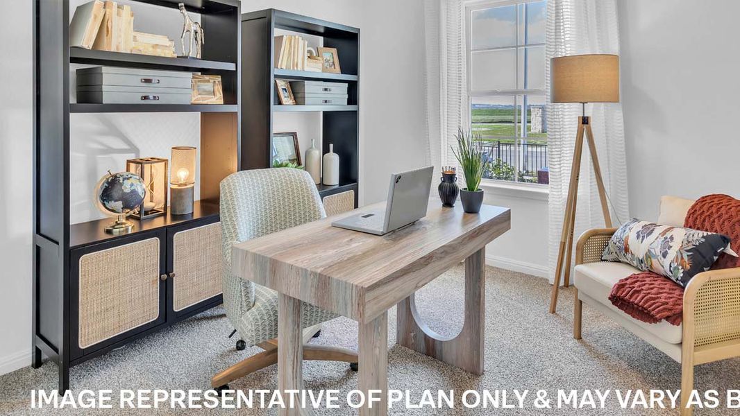 Furnished interior view inside a new home in Trails at Wildhorse, Austin (Image 11).