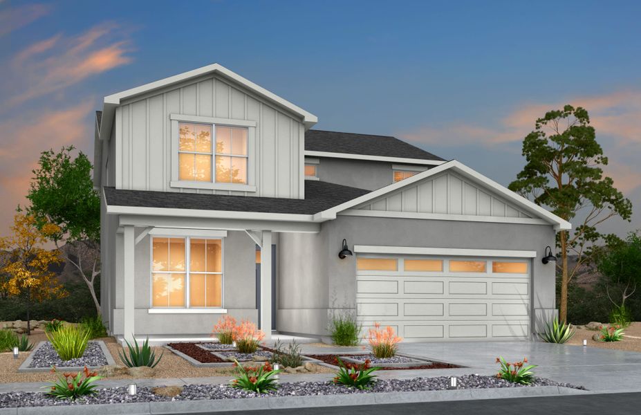 Representative exterior photo of a completed home built from the Blue Agave by View Homes in Paseos Del Este, Horizon City, TX (Image 27).