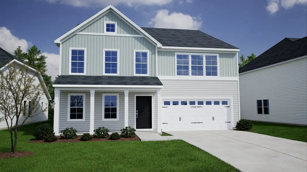 Representative exterior photo of a completed home built from the Warren - Genesis Value Collection by Mungo Homes in Hidden Springs, Lexington, SC (Image 13). Representative exterior photo of a completed home built from the Warren - Genesis Value Collection by Mungo Homes in Hidden Springs, Lexington, SC (Image 13).