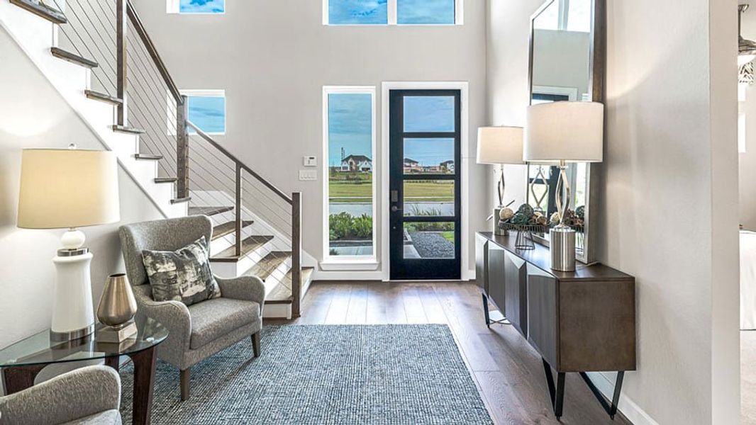 Furnished interior view inside a new home in Avalon at Cypress, Cypress (Image 9). Furnished interior view inside a new home in Avalon at Cypress, Cypress (Image 9).