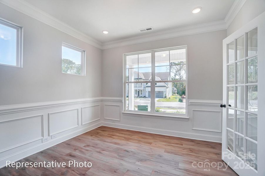 Office with French Doors