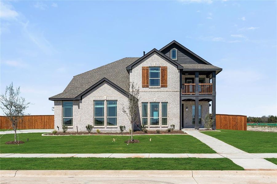 Front exterior of a new home in Glenbrook, Red Oak, TX, highlighting curb appeal (Image 26).