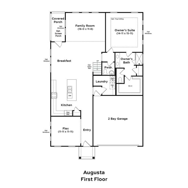 2D floor plan layout for the Augusta by DRB Homes in Iris Meadows, Moore, SC (Image 3). 2D floor plan layout for the Augusta by DRB Homes in Iris Meadows, Moore, SC (Image 3).