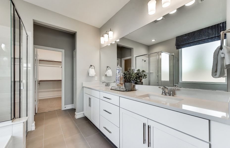 Owner's bath with double vanity