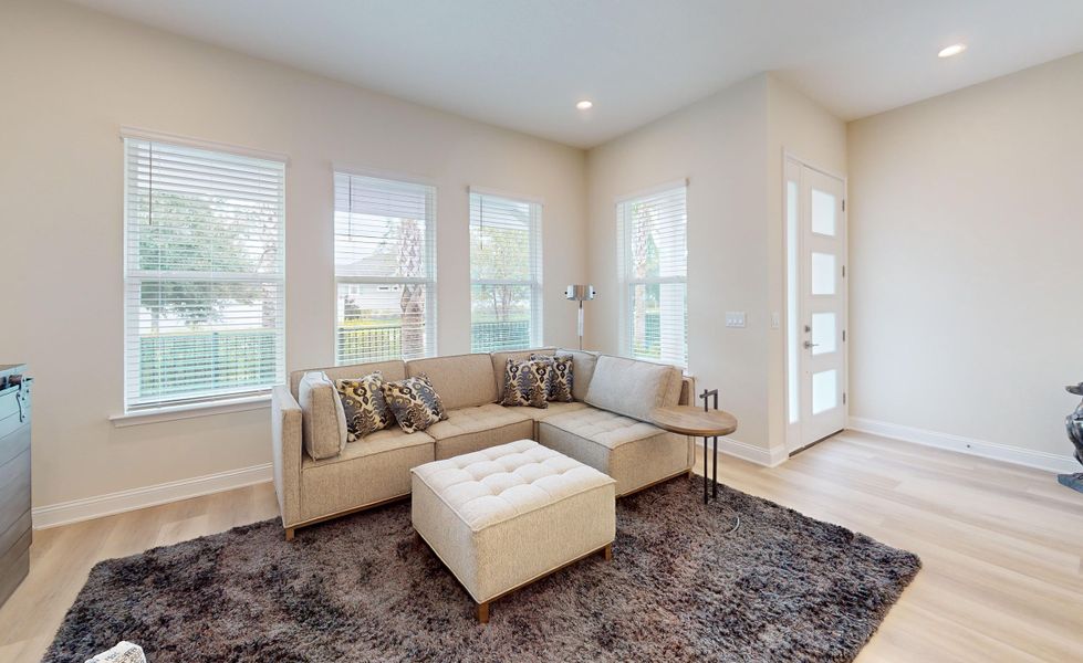 Representative furnished interior of a home built from the Bartram - B - Townhome Series by ICI Homes in West End at Town Center, Ponte Vedra (Image 9). Representative furnished interior of a home built from the Bartram - B - Townhome Series by ICI Homes in West End at Town Center, Ponte Vedra (Image 9).