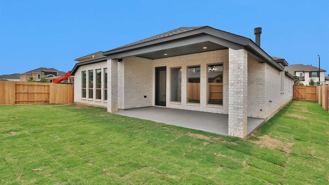 Exterior details and patio area of a home in Elyson, Katy (Image 2). Exterior details and patio area of a home in Elyson, Katy (Image 2).