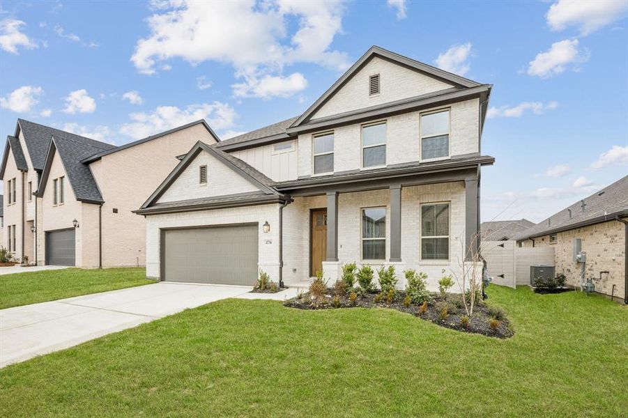 Front exterior of a new home in , McKinney, TX, highlighting curb appeal (Image 1). Front exterior of a new home in , McKinney, TX, highlighting curb appeal (Image 1).