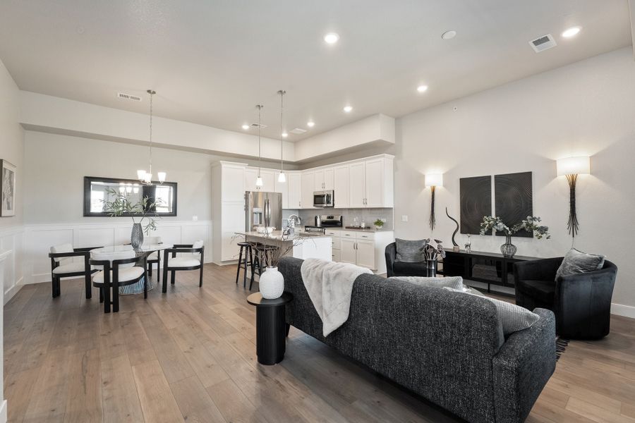 Representative furnished interior of a home built from the The Monarch by Landmark Homes in Highlands at Fox Hill, Longmont (Image 7). Representative furnished interior of a home built from the The Monarch by Landmark Homes in Highlands at Fox Hill, Longmont (Image 7).