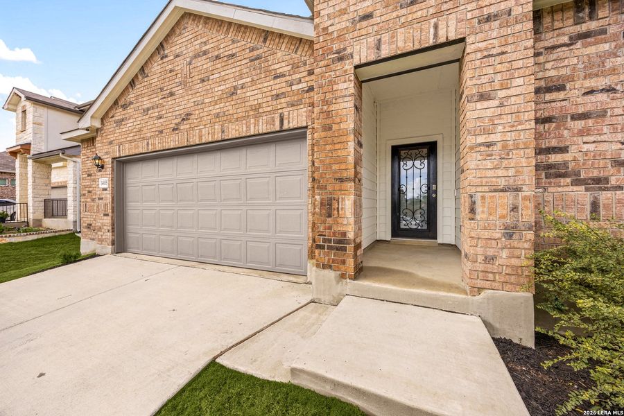 Exterior details and patio area of a home in Riverstone at Westpointe, San Antonio (Image 4).