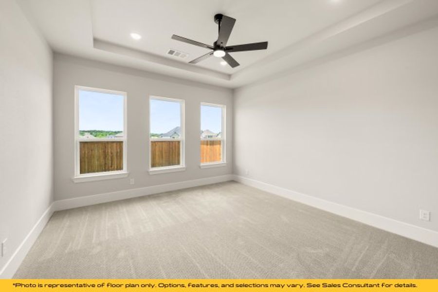 Representative unfurnished interior of a home built from the Taos by Stonefield Homes in Heath Golf and Yacht Club, Rockwall (Image 25).