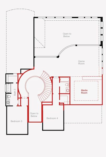 2D floor plan layout of this home in Valencia, Manvel, TX (Image 3).