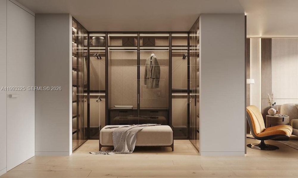 Furnished interior view inside a new home in , Miami Beach (Image 10). Furnished interior view inside a new home in , Miami Beach (Image 10).