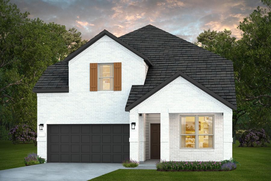 Representative exterior photo of a completed home built from the Sanford by Pulte Homes in Nopal Valley, San Antonio, TX (Image 1). Representative exterior photo of a completed home built from the Sanford by Pulte Homes in Nopal Valley, San Antonio, TX (Image 1).