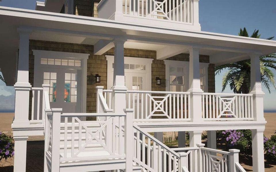 Exterior details and patio area of a home in , Ponce Inlet (Image 3). Exterior details and patio area of a home in , Ponce Inlet (Image 3).