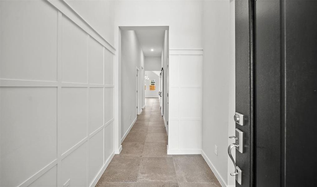 Foyer with feature wall (*Photo not of actual home and used for illustration purposes only.)