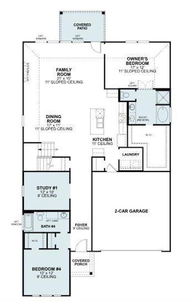 2D floor plan layout of this home in Hunters Ridge, Crowley, TX (Image 2). 2D floor plan layout of this home in Hunters Ridge, Crowley, TX (Image 2).
