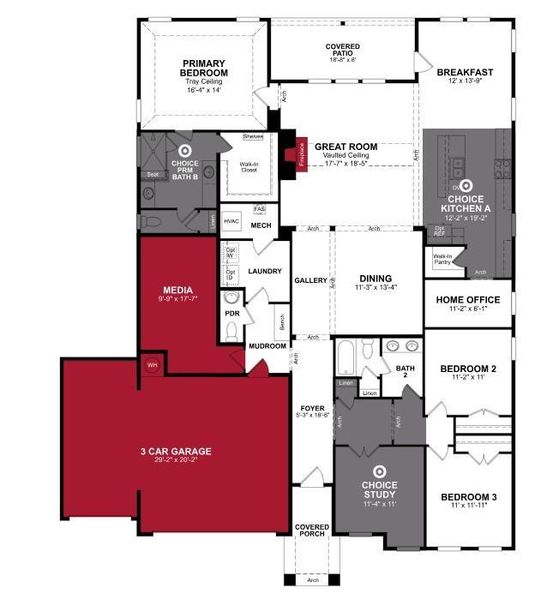 Beazer Homes Villages at Hurricane Creek Manor Floorplan.