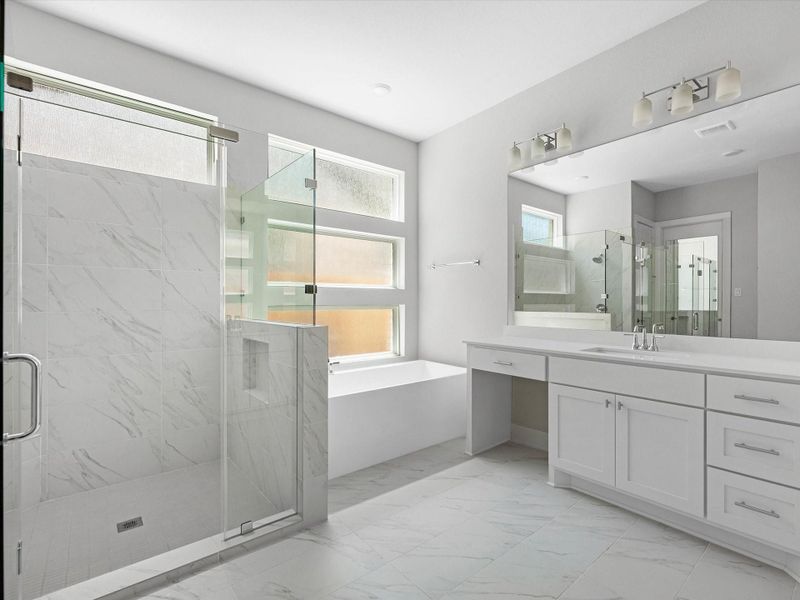 Furnished interior view inside a new home in Cross Creek Ranch 65′, Fulshear (Image 13).