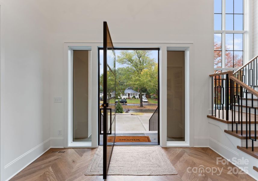oversized steel frame pivot door