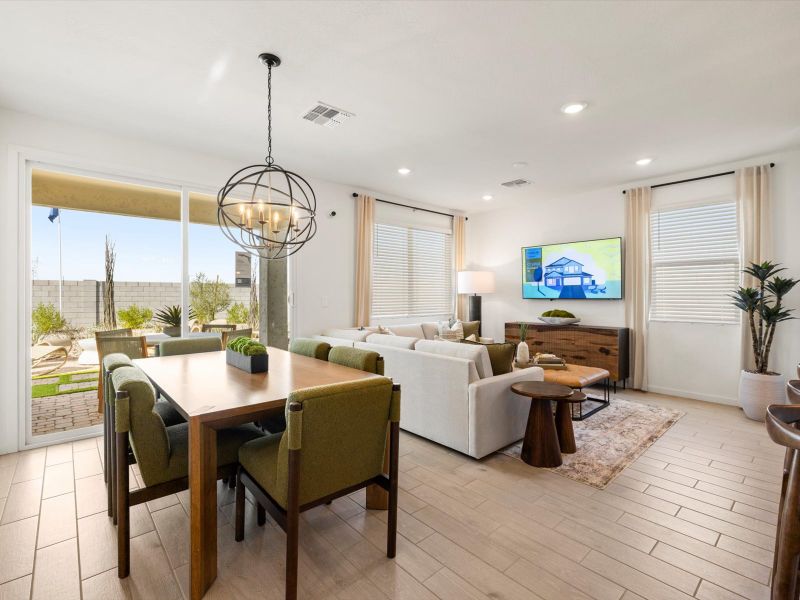 Furnished interior view inside a new home in Meritage Homes by Teravalis - Estate Series, Buckeye (Image 8).