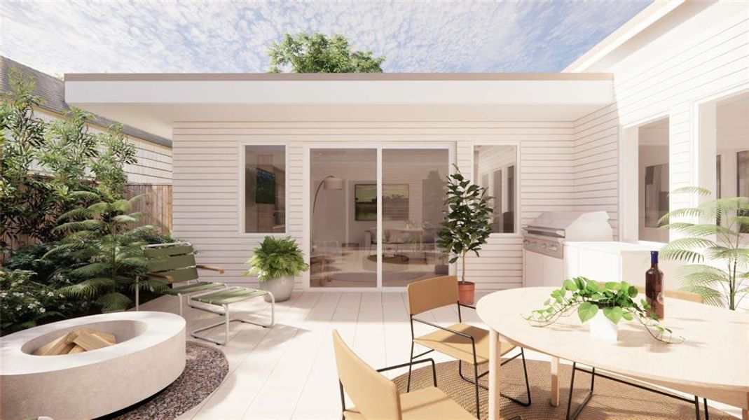 Cypress courtyard rendering 5