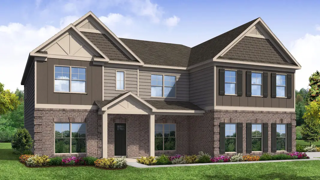 Representative exterior photo of a completed home built from the Clarity by DRB Homes in Saddleridge, Senoia, GA (Image 20).