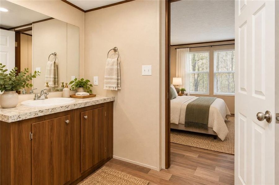 Furnished interior view inside a new home in , Ellijay (Image 39).