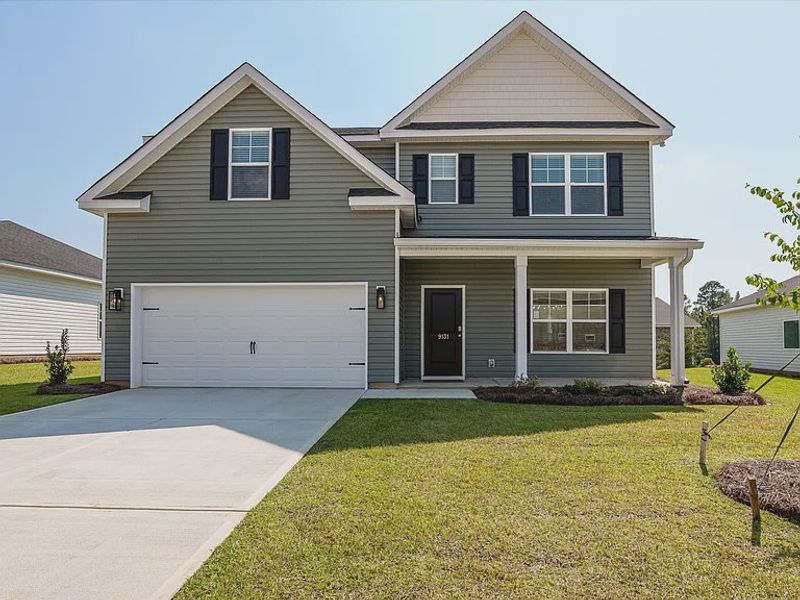 Front exterior of a new home in Portrait Hills, Aiken, SC, highlighting curb appeal (Image 1).