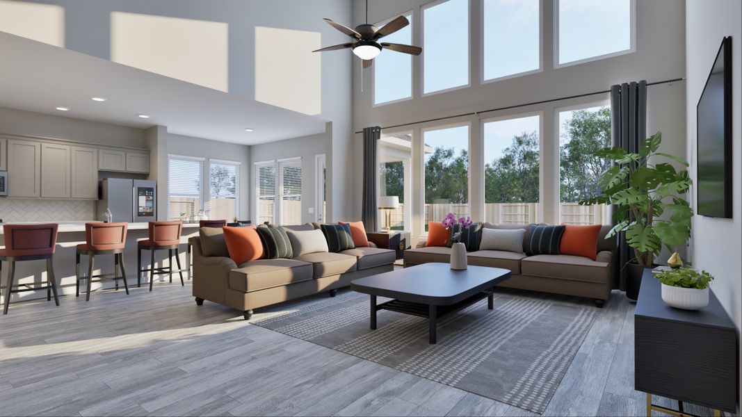 Representative furnished interior of a home built from the Pinehurst by Tricoast Homes in Sunterra 50s, Katy (Image 6). Representative furnished interior of a home built from the Pinehurst by Tricoast Homes in Sunterra 50s, Katy (Image 6).