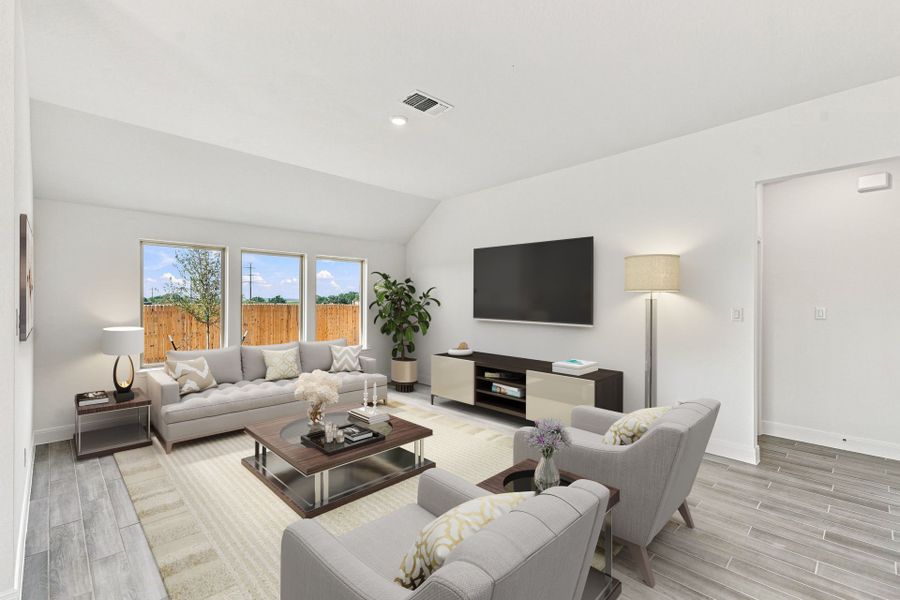 Representative furnished interior of a home built from the Blue Sky by Pulte Homes in Nopal Valley, San Antonio (Image 6). Representative furnished interior of a home built from the Blue Sky by Pulte Homes in Nopal Valley, San Antonio (Image 6).