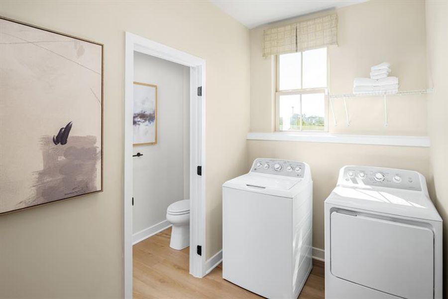 Representative furnished interior of a home built from the Griffin Hall by Ryan Homes in Newberry 55+, McDonough (Image 9).