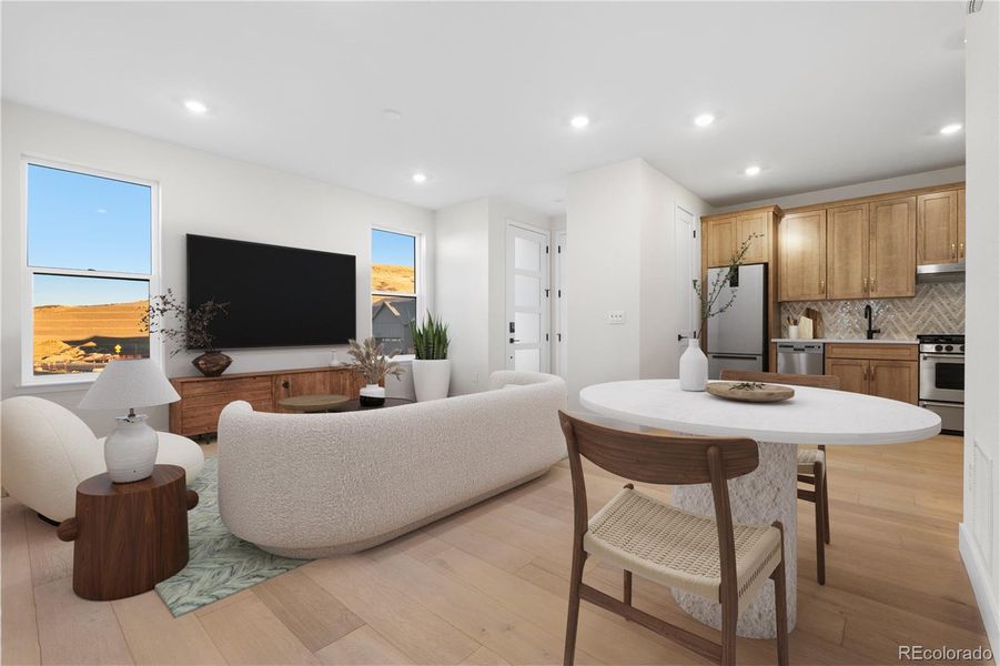 Furnished interior view inside a new home in Autograph at Lyric, Lone Tree (Image 13).