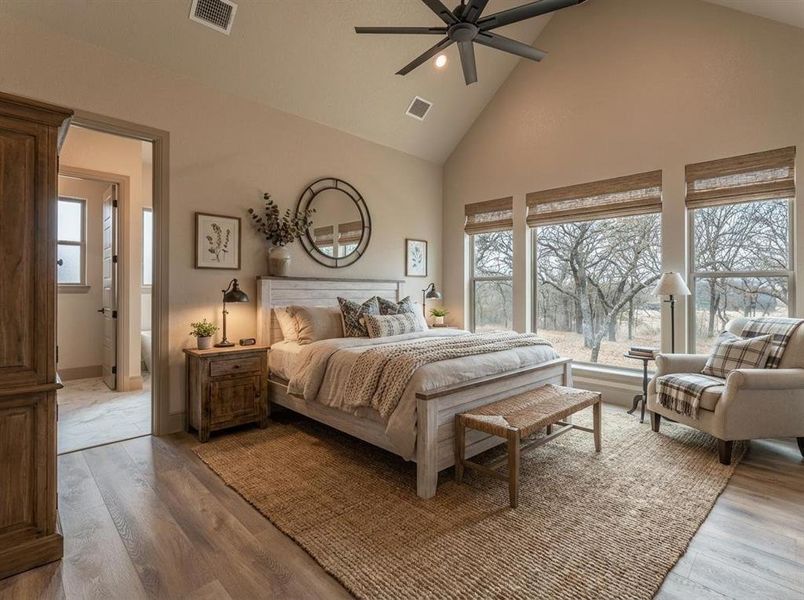 Primary bedroom costs natural sunlight